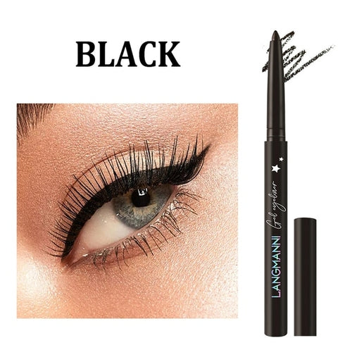 Long Lasting Eyeliner Pencil Colourful Pigment Waterproof Blue Black