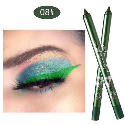 Load image into Gallery viewer, Long Lasting Eyeliner Pencil Colourful Pigment Waterproof Blue Black
