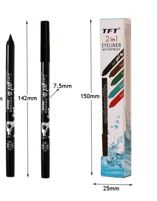 Load image into Gallery viewer, Long Lasting Eyeliner Pencil Colourful Pigment Waterproof Blue Black
