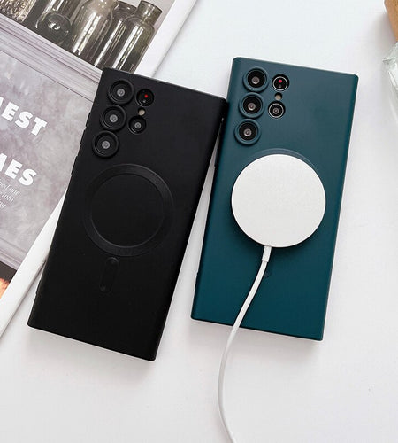 Luxury Magnetic Wireless Charging Soft Silicone For Magsafe Case For