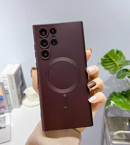 Luxury Magnetic Wireless Charging Soft Silicone For Magsafe Case For