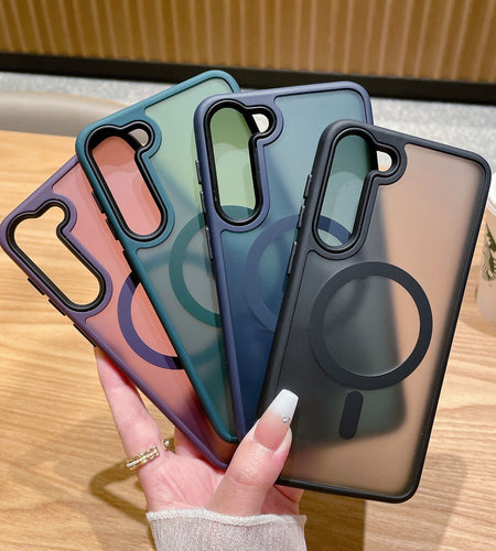 Luxury Matte Magnetic For Magsafe Case For Samsung Galaxy S23 S22 Plus