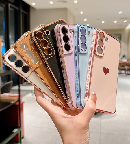 Luxury Plating Case For Samsung Galaxy S22 Ultra S21 S20 Fe A52 A53