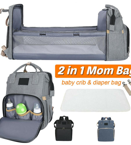 Stroller Diaper Bag with Baby Bed