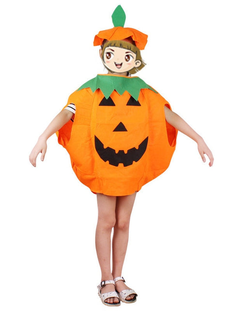 Load image into Gallery viewer, Pumpkin Costume Adult Children | Smiley Halloween Costumes | Orange
