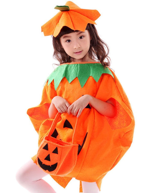 Load image into Gallery viewer, Pumpkin Costume Adult Children | Smiley Halloween Costumes | Orange
