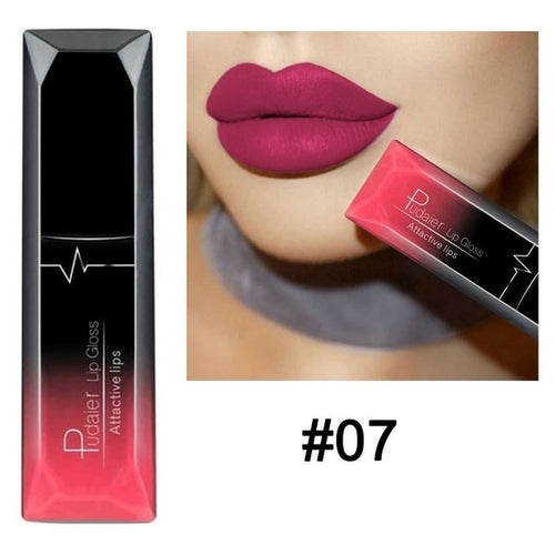 Matte Liquid Lipstick Waterproof Long Lasting Lip Gloss Tint Sexy Red