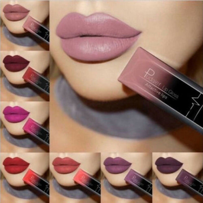 Matte Liquid Lipstick Waterproof Long Lasting Lip Gloss Tint Sexy Red