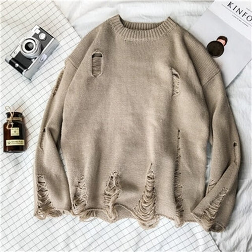 Load image into Gallery viewer, Destroyed Sweater Women | Men&#39;s Destroyed Sweater | Destroyed Knitwear
