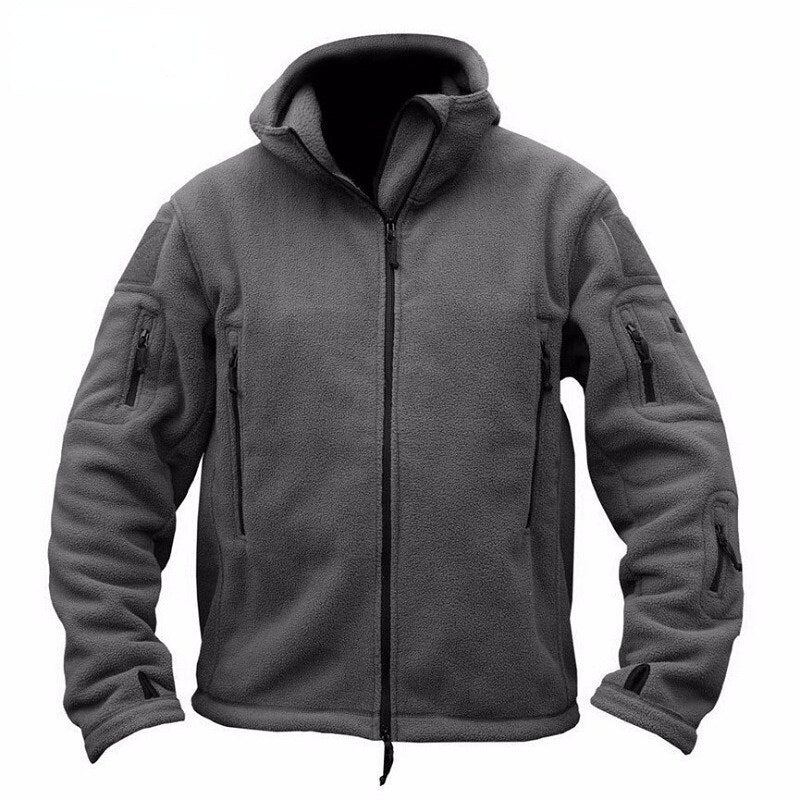 Men US Military Tactical Jacket Winter Thermal Fleece Zip Up Outdoors