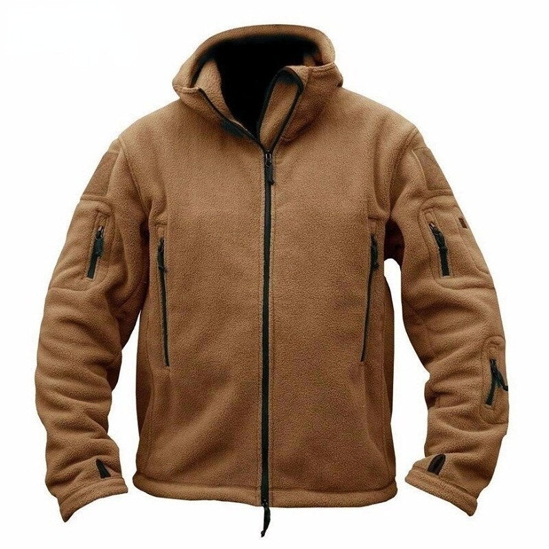 Men US Military Tactical Jacket Winter Thermal Fleece Zip Up Outdoors