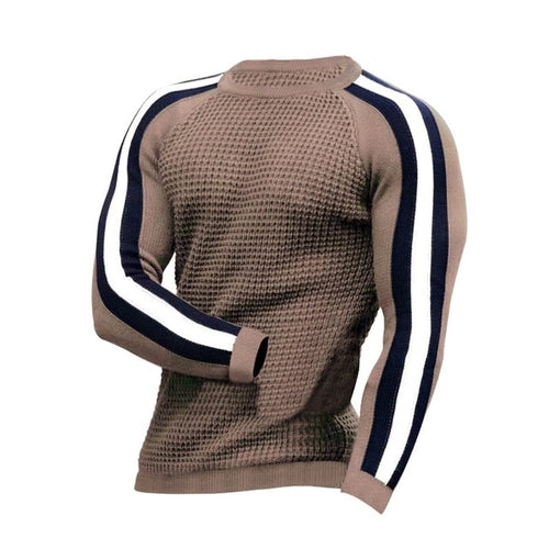 Load image into Gallery viewer, Men&#39;s Autumn And Winter Long Sleeved Round Neck Sweater Contrasting
