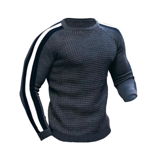 Load image into Gallery viewer, Men&#39;s Autumn And Winter Long Sleeved Round Neck Sweater Contrasting
