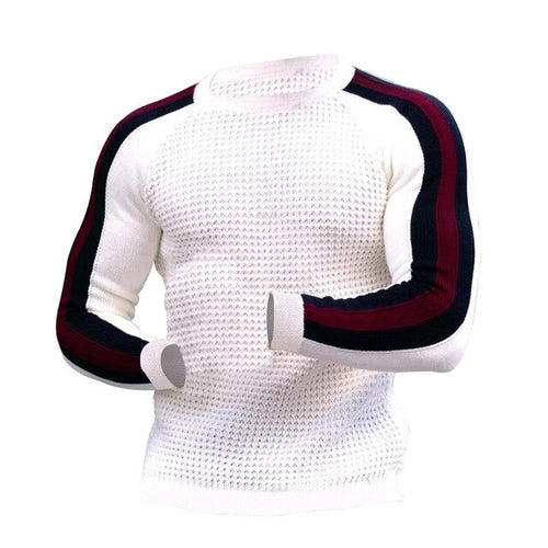 Load image into Gallery viewer, Men&#39;s Autumn And Winter Long Sleeved Round Neck Sweater Contrasting
