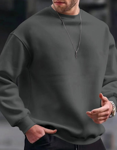 Load image into Gallery viewer, Men&#39;s Basic Crew Neck Sweatshirt Pullover For Men Solid Color
