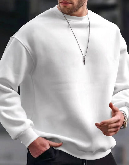 Load image into Gallery viewer, Men&#39;s Basic Crew Neck Sweatshirt Pullover For Men Solid Color
