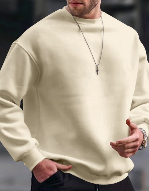 Load image into Gallery viewer, Men&#39;s Basic Crew Neck Sweatshirt Pullover For Men Solid Color

