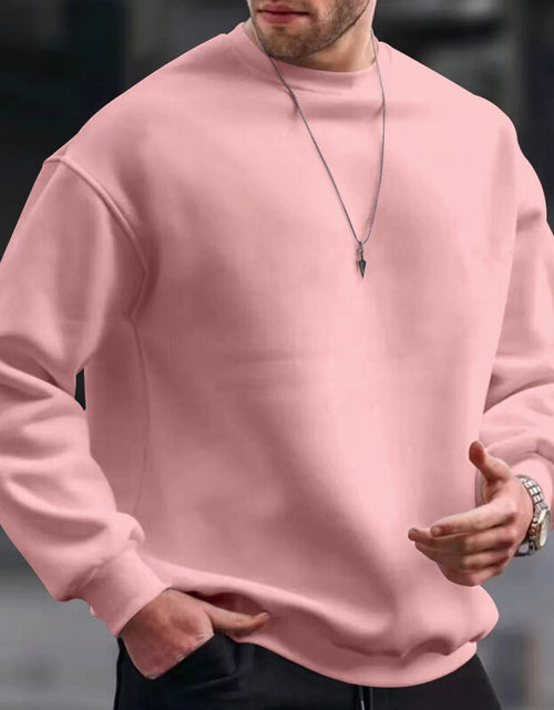 Load image into Gallery viewer, Men&#39;s Basic Crew Neck Sweatshirt Pullover For Men Solid Color
