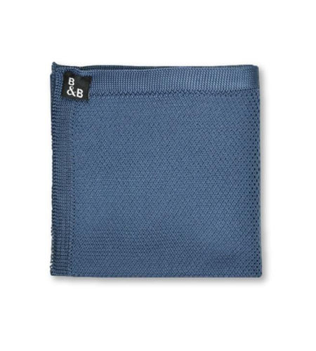 Midnight blue knitted pocket square