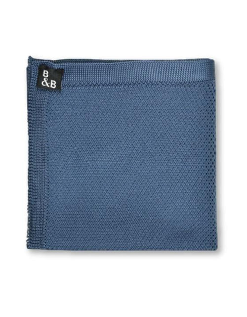 Load image into Gallery viewer, Midnight blue knitted pocket square
