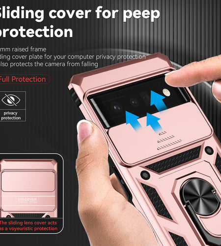 Military Slide Push Window Armor Shockproof Case For Google Pixel 6A 8