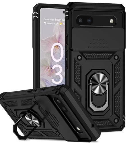Military Slide Push Window Armor Shockproof Case For Google Pixel 6A 8