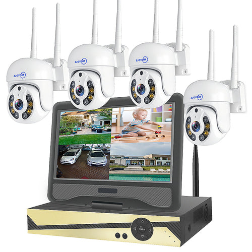 Movols H.265 3MP HD Wireless CCTV System Two Way Audio Waterproof PTZ