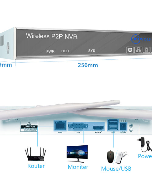 Load image into Gallery viewer, Movols H.265 3MP HD Wireless CCTV System Two Way Audio Waterproof PTZ
