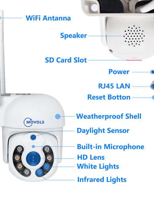 Load image into Gallery viewer, Movols H.265 3MP HD Wireless CCTV System Two Way Audio Waterproof PTZ
