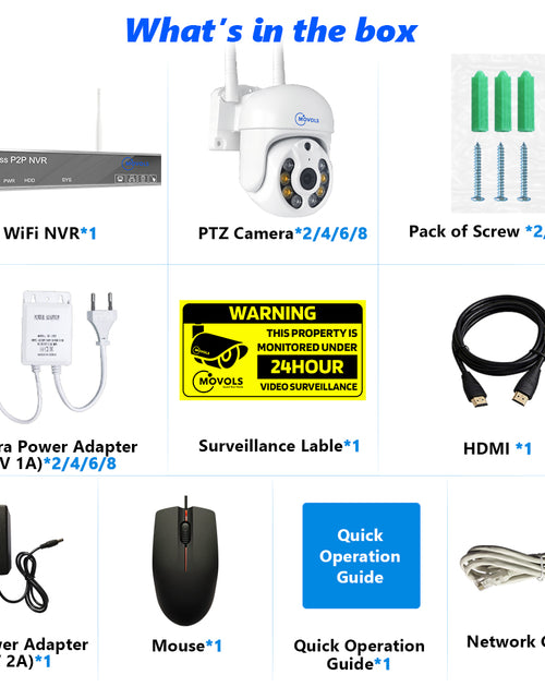 Load image into Gallery viewer, Movols H.265 3MP HD Wireless CCTV System Two Way Audio Waterproof PTZ
