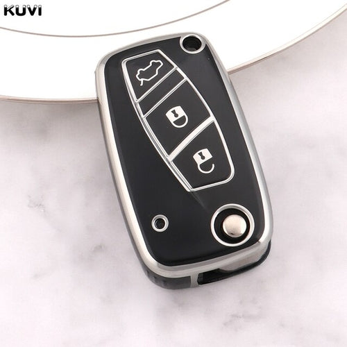 Load image into Gallery viewer, NEW TPU Car Remote Key Case Cover For Fiat Panda Stilo Punto Doblo
