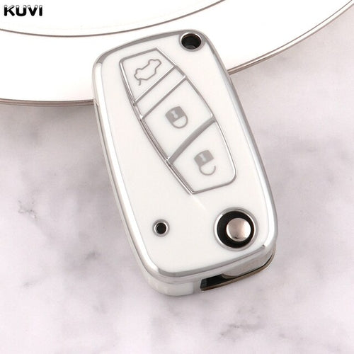 Load image into Gallery viewer, NEW TPU Car Remote Key Case Cover For Fiat Panda Stilo Punto Doblo
