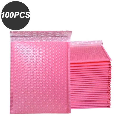 New 100pcs Pink Bubble Mailer Bubble Padded Mailing Envelopes Mailer