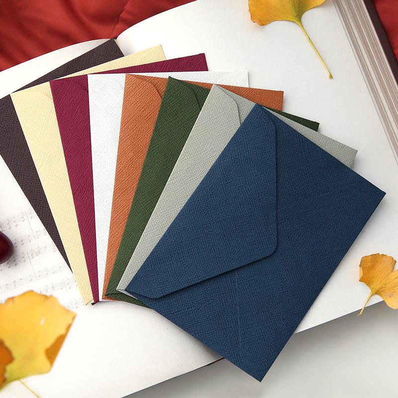 New 20pcs/pack C6 Retro Hemp Texture Western Envelopes For Wedding