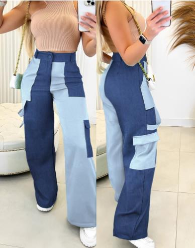 Load image into Gallery viewer, New Cargo Pants Female High Waist Wide Leg Pants Trousers Women
