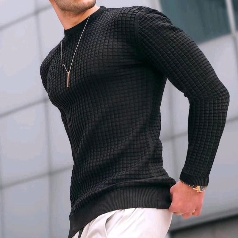 Cotton Long Sleeve Men's T-shirts | Men's T-shirt Long Sleeve Winter -