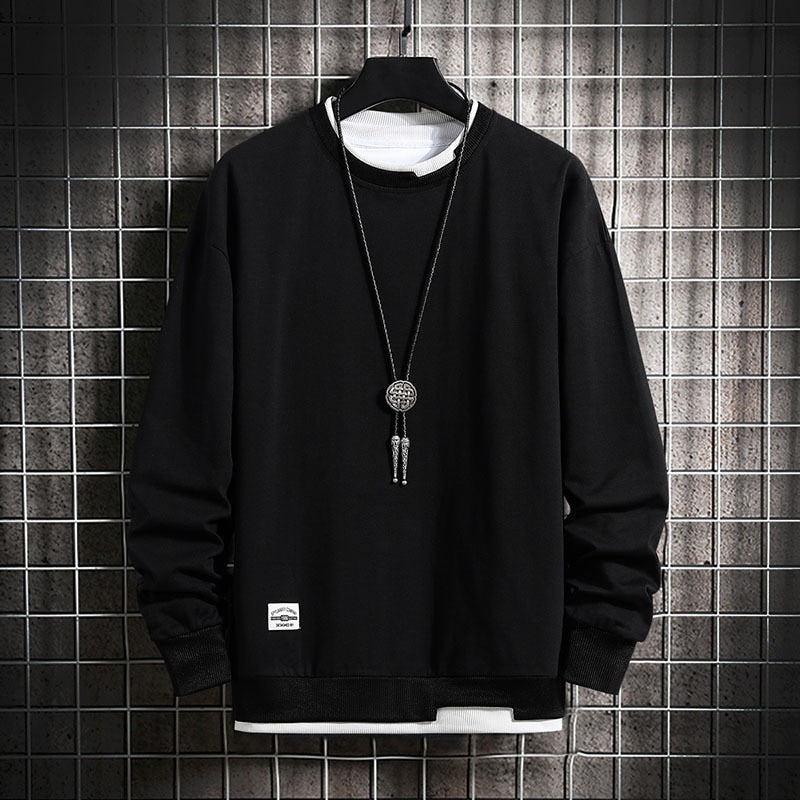 New Fashion Mens Casual Sweatshirts Long Sleeve O-neck Style Male