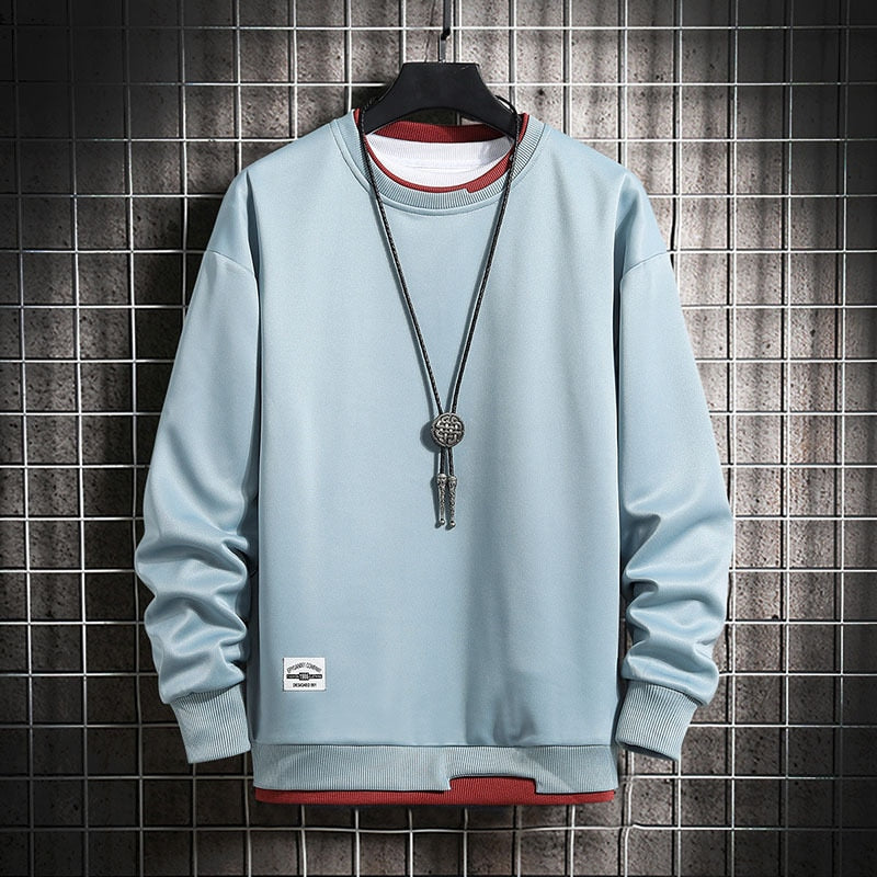 New Fashion Mens Casual Sweatshirts Long Sleeve O-neck Style Male