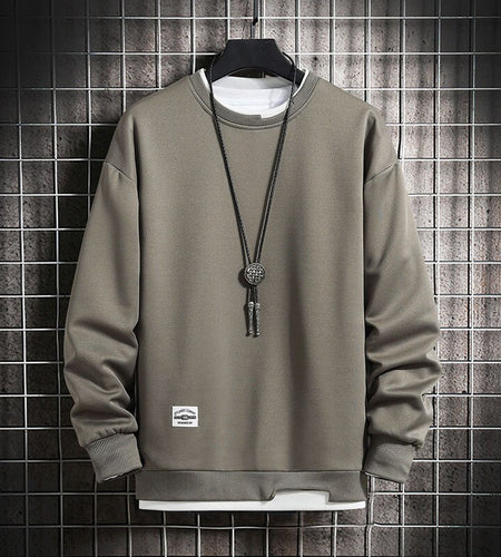 New Fashion Mens Casual Sweatshirts Long Sleeve O-neck Style Male