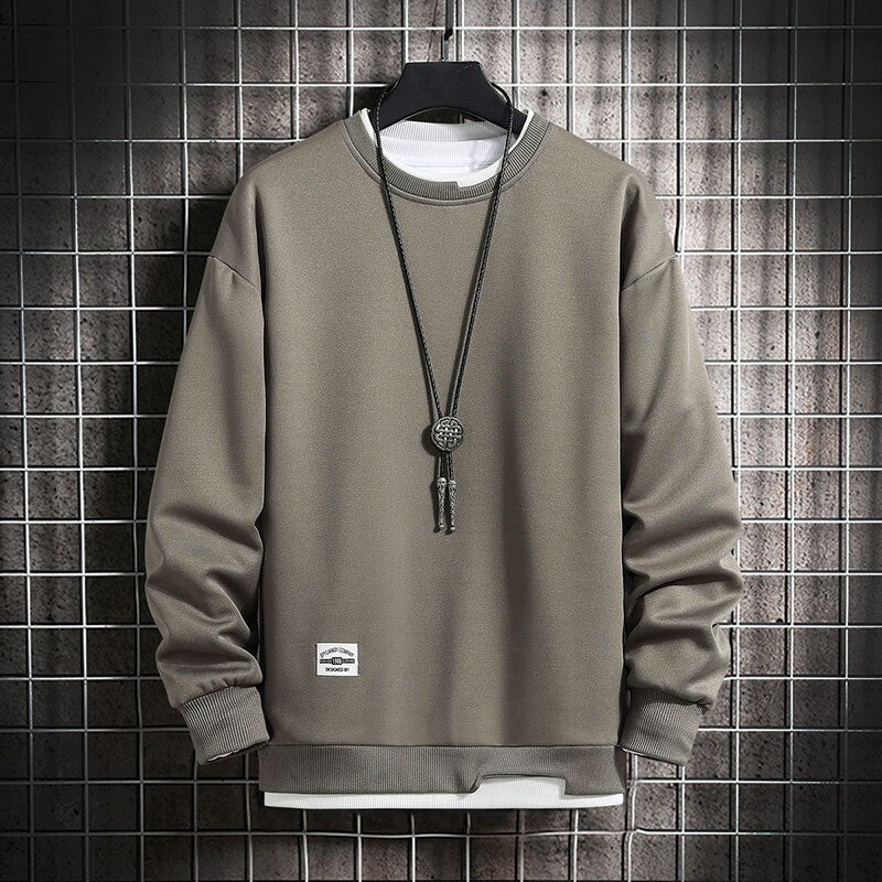 New Fashion Mens Casual Sweatshirts Long Sleeve O-neck Style Male