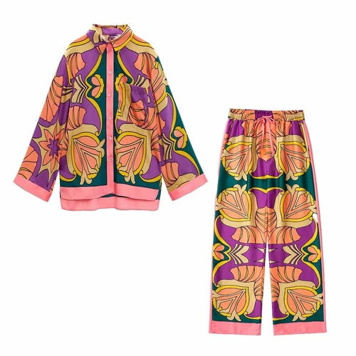 Load image into Gallery viewer, Elastic Waist Straight 2 Piece set Suit Casual Vacation Suit
