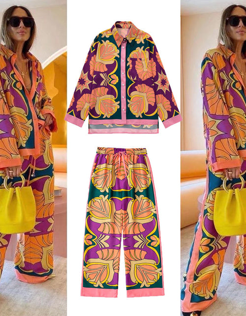 Load image into Gallery viewer, Elastic Waist Straight 2 Piece set Suit Casual Vacation Suit
