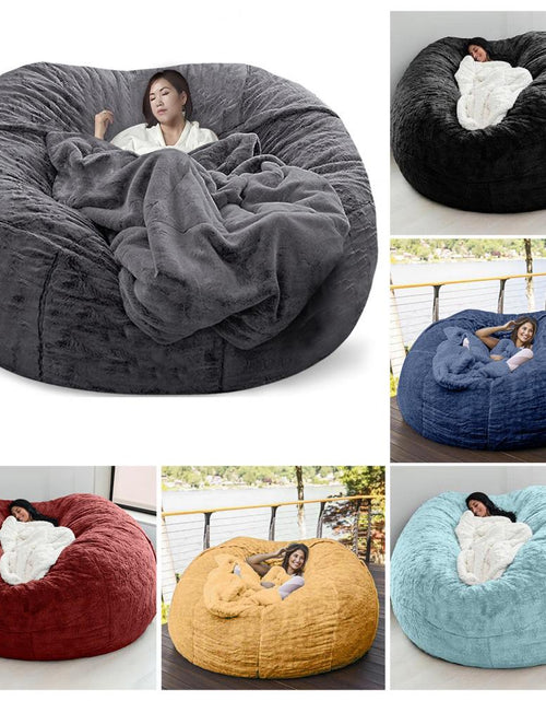 Load image into Gallery viewer, New Giant Sofa Cover No Filler Soft Washable Fabric Fluffy Fur Bean
