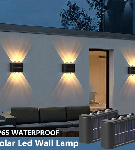 New Solar Wall Lights Outdoor Waterproof Led Solar Lamp Up And Down