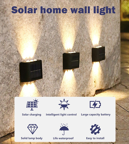 New Solar Wall Lights Outdoor Waterproof Led Solar Lamp Up And Down