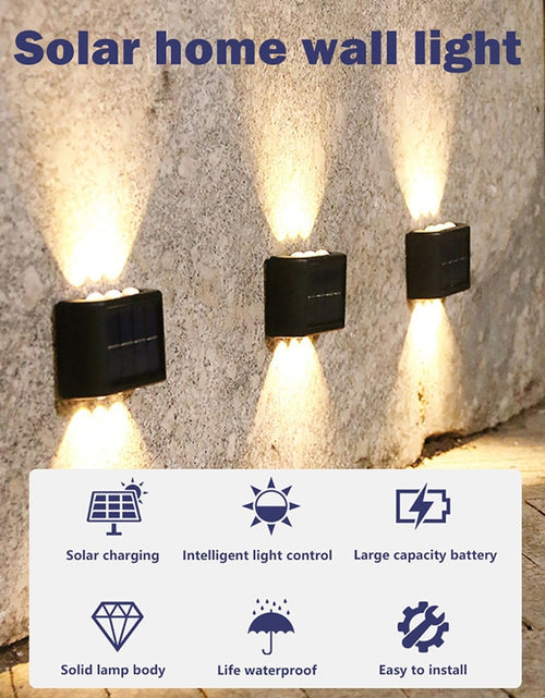 Load image into Gallery viewer, New Solar Wall Lights Outdoor Waterproof Led Solar Lamp Up And Down
