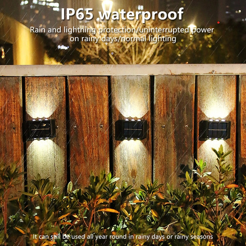 New Solar Wall Lights Outdoor Waterproof Led Solar Lamp Up And Down