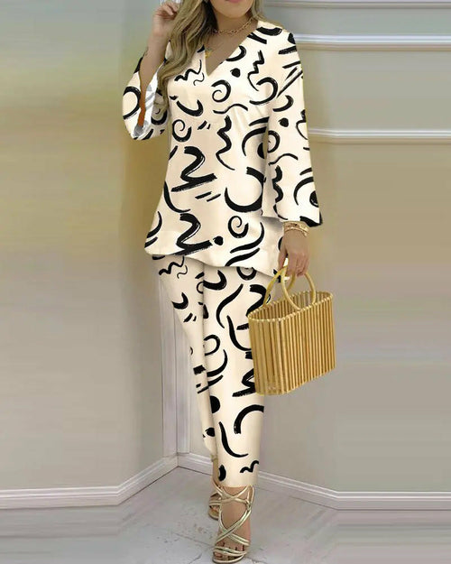 Printed Fashion 2-piece Suit