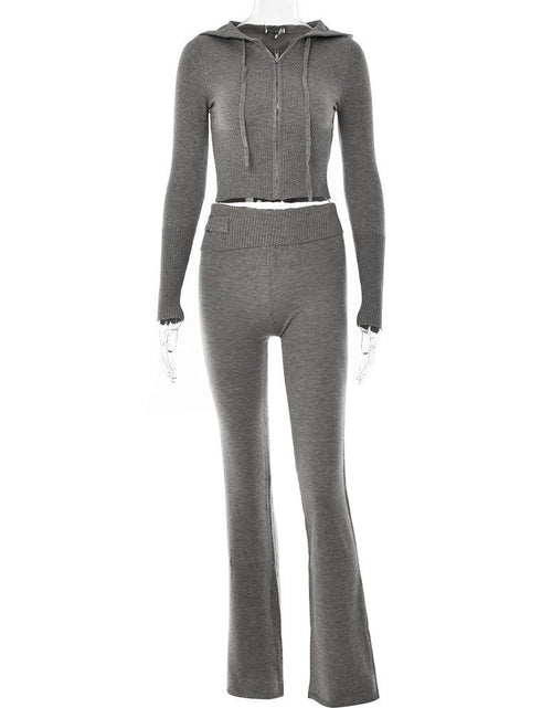 Load image into Gallery viewer, Sexy High-Waisted Long Sleeve Tops Pants Set
