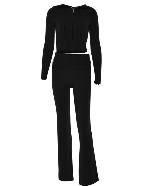 Load image into Gallery viewer, Sexy High-Waisted Long Sleeve Tops Pants Set
